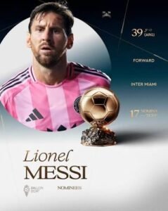 Lionel Messi volvió a ser nominado al Balón de Oro 2026 tras dos años de ausencia